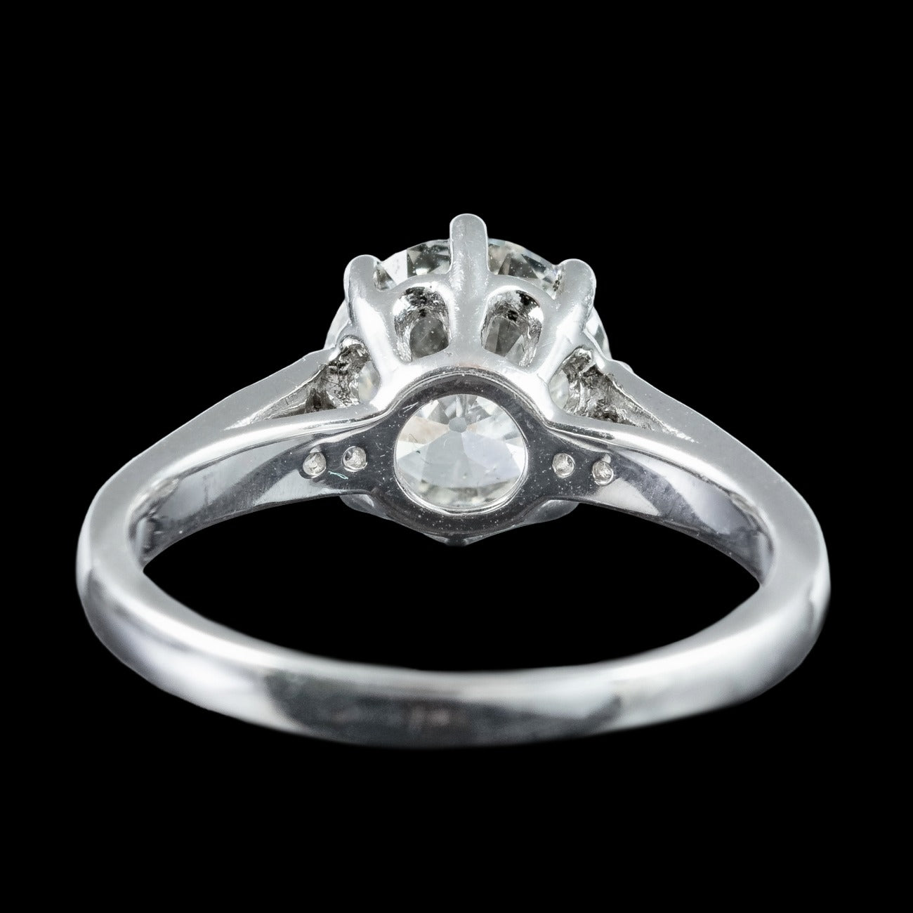 Edwardian Style Diamond Solitaire Ring 1.72ct Diamond With Cert