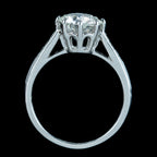 Edwardian Style Diamond Solitaire Ring 1.72ct Diamond With Cert