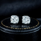 Edwardian Style Diamond Stud Earrings 18ct Gold 1.68ct Total