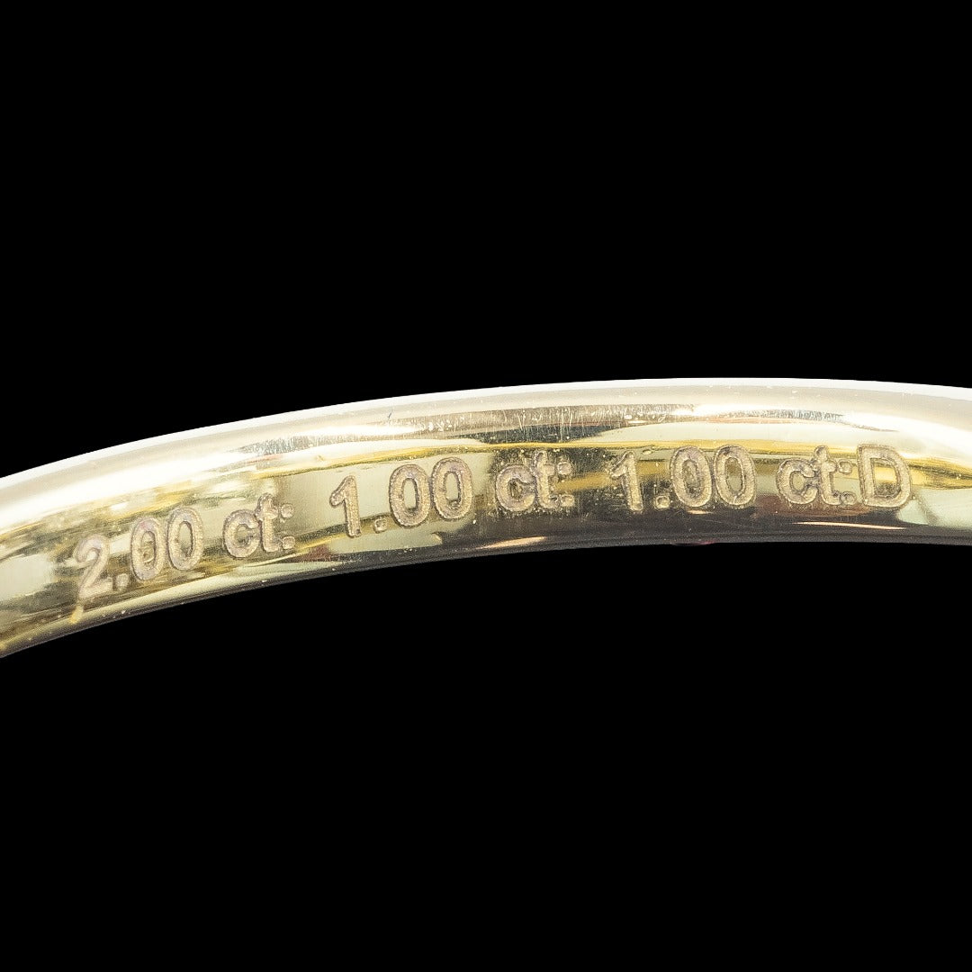 Edwardian Style Diamond Trilogy Ring 4ct Total With Certs 