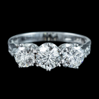 Edwardian Style Diamond Trilogy Ring 1.8ct Total