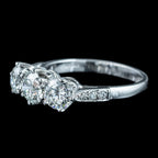 Edwardian Style Diamond Trilogy Ring 1.8ct Total