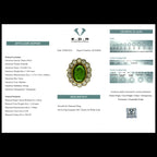 Edwardian Style Emerald Diamond Daisy Cluster Ring 3.38ct Emerald With Cert