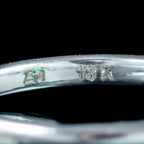 Edwardian Style Emerald Diamond Trilogy Ring 3.08ct Emerald 