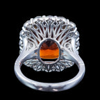 Edwardian Style Garnet Diamond Cluster Cocktail Ring 11.87ct Garnet With Cert
