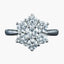 Edwardian Style Diamond Cluster Daisy Ring 1.88ct Total