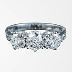 Edwardian Style Diamond Trilogy Ring 1.8ct Total