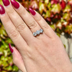 Edwardian Style Diamond Trilogy Ring 2.89ct Diamond With Cert