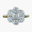 Edwardian Style Diamond Daisy Cluster Ring 1.4ct Total