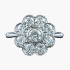 Edwardian Style Diamond Daisy Cluster Ring 2.03ct Total