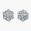 Edwardian Style Diamond Flower Cluster Stud Earrings 2.5ct Total