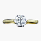 Edwardian Style Diamond Solitaire Ring 0.85ct Diamond