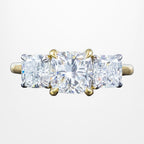 Edwardian Style Diamond Trilogy Ring 4ct Total With Certs
