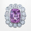 Edwardian Style Morganite Diamond Cluster Cocktail Ring 6.83ct Morganite With Cert