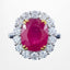 Edwardian Style Ruby Diamond Cluster Ring 9.04ct Greenland Ruby With Cert