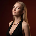 Antique Victorian Harlequin Gemstone Necklace 18ct Gold
