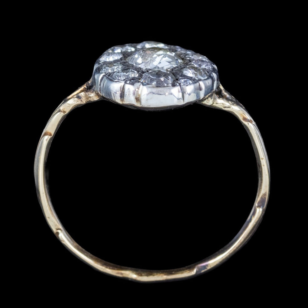 Georgian Style Diamond Cluster Ring 1.5ct Total 