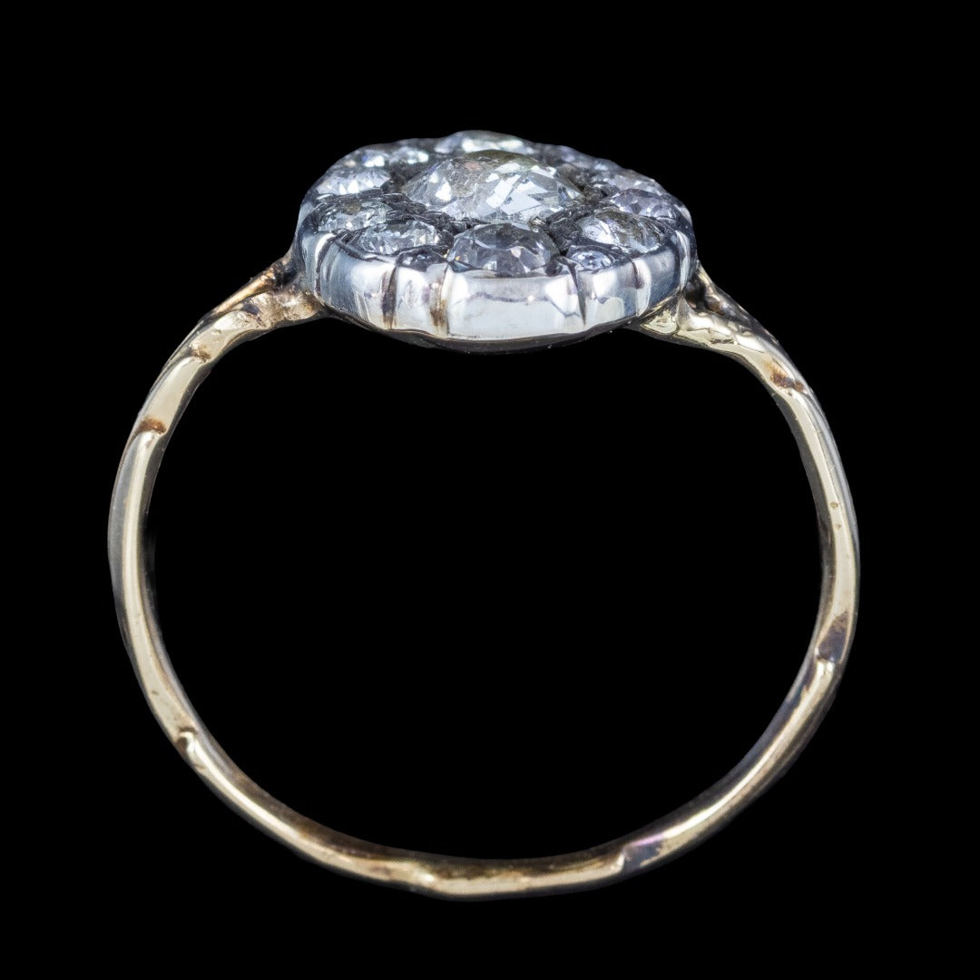 Georgian Style Diamond Cluster Ring 1.5ct Total 