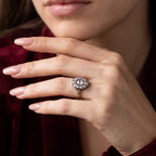 Georgian Style Diamond Cluster Ring 1.5ct Total 