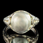 Georgian Style Memento Mori Locket Ring With Diamond Skull 