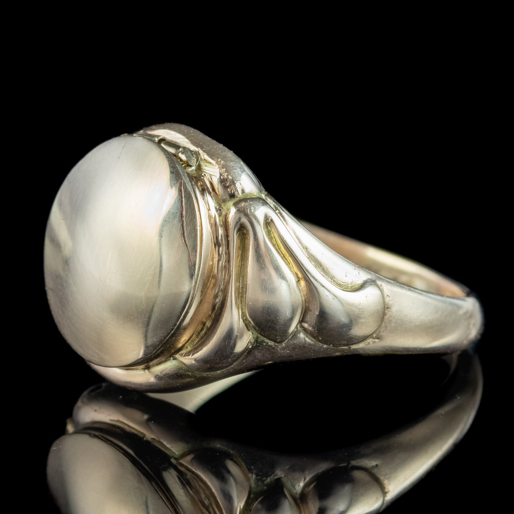 Georgian Style Memento Mori Locket Ring With Diamond Skull 