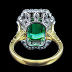 Edwardian Style Tourmaline Diamond Cocktail Ring 5.55ct Tourmaline With Cert