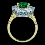 Edwardian Style Tourmaline Diamond Cocktail Ring 5.55ct Tourmaline With Cert