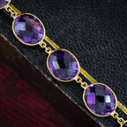 Vintage Amethyst Riviere Necklace 18ct Gold