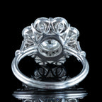 Edwardian Style Lab Grown Diamond Daisy Cluster Ring 3.96ct Total