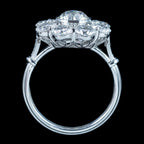 Edwardian Style Lab Grown Diamond Daisy Cluster Ring 3.96ct Total