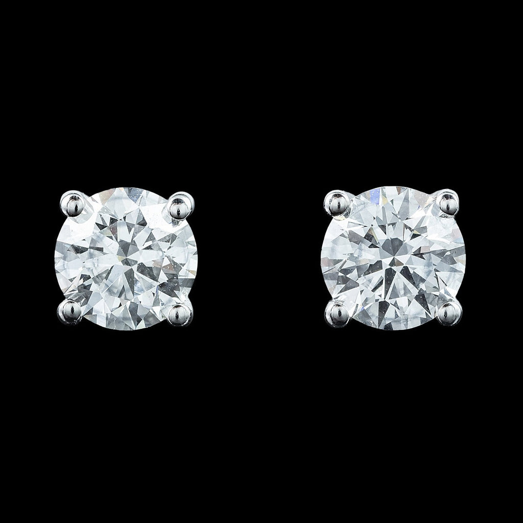 Lab Grown Diamond Stud Earrings 18ct Gold 2ct Total With Certs