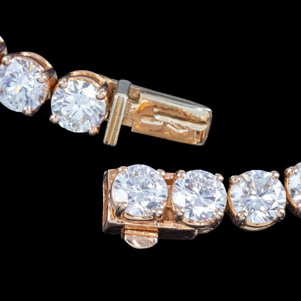 Lab Grown Diamond Tennis Bracelet 18ct Rose Gold 12.72ct Total