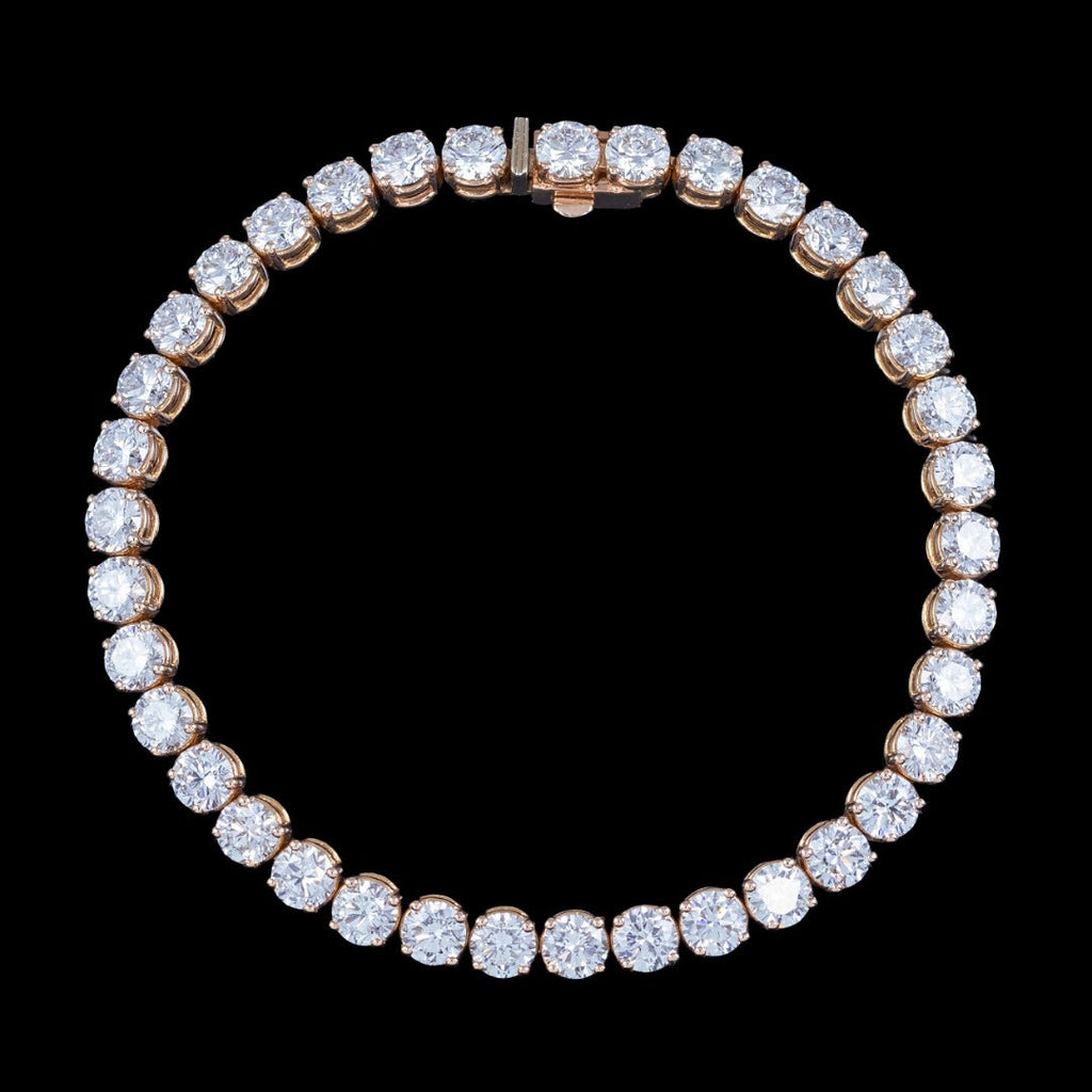 Lab Grown Diamond Tennis Bracelet 18ct Rose Gold 12.72ct Total