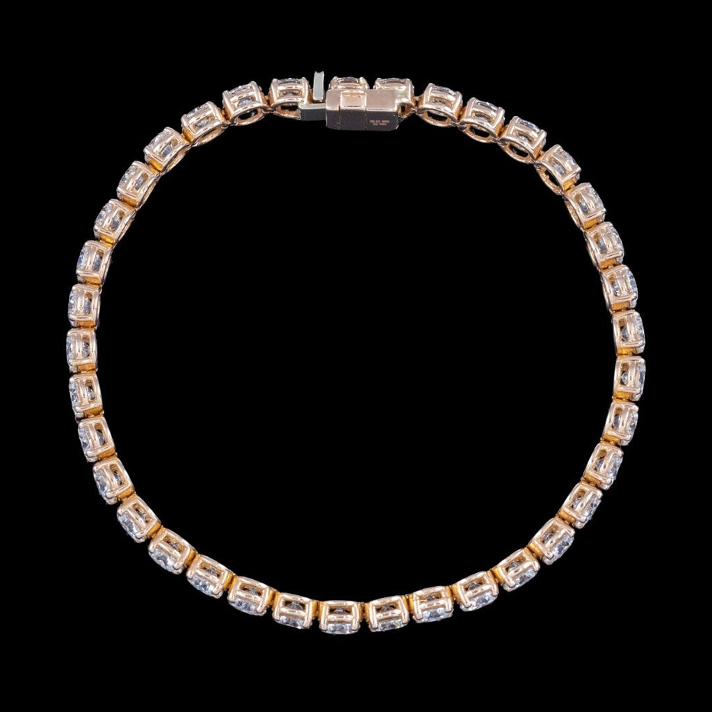 Lab Grown Diamond Tennis Bracelet 18ct Rose Gold 12.72ct Total