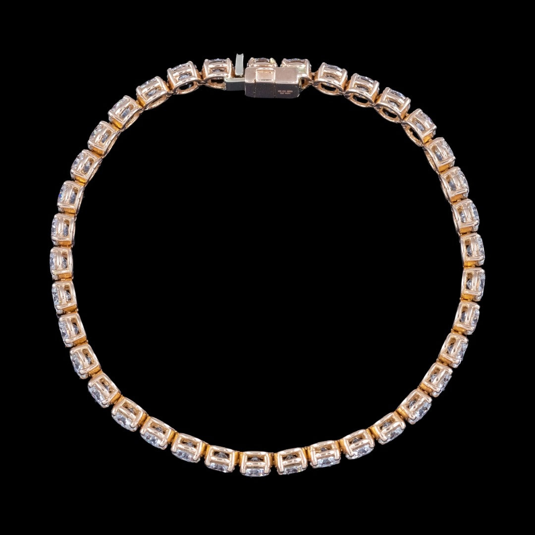 Lab Grown Diamond Tennis Bracelet 18ct Rose Gold 12.72ct Total
