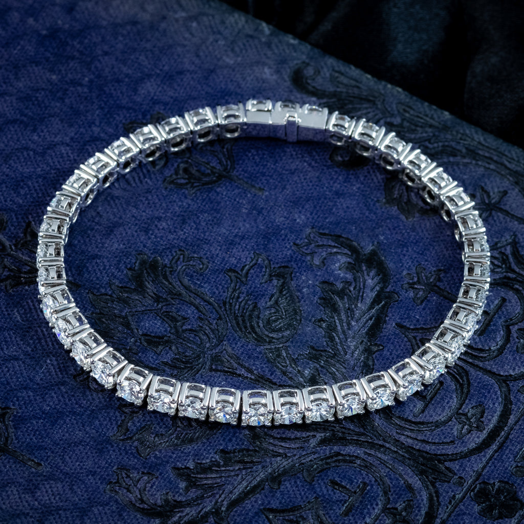 Art Deco Style Lab Grown Diamond Tennis Bracelet 12.56ct Total