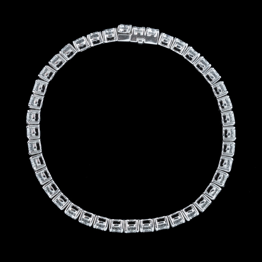Art Deco Style Lab Grown Diamond Tennis Bracelet 12.56ct Total