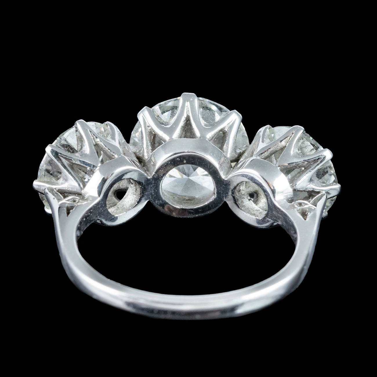 Edwardian Style Lab Grown Diamond Trilogy Ring 6.71ct Total With Certs