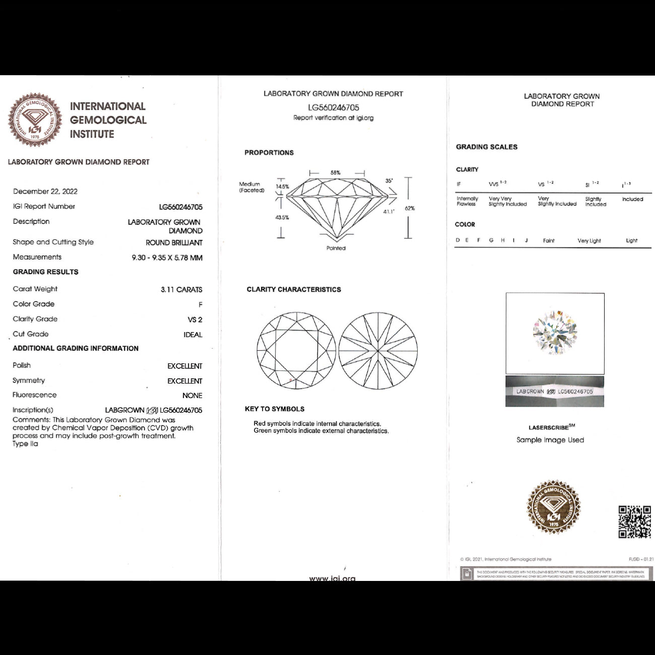 Edwardian Style Lab Grown Diamond Trilogy Ring 6.71ct Total With Certs
