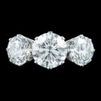 Edwardian Style Lab Grown Diamond Trilogy Ring 6.71ct Total With Certs