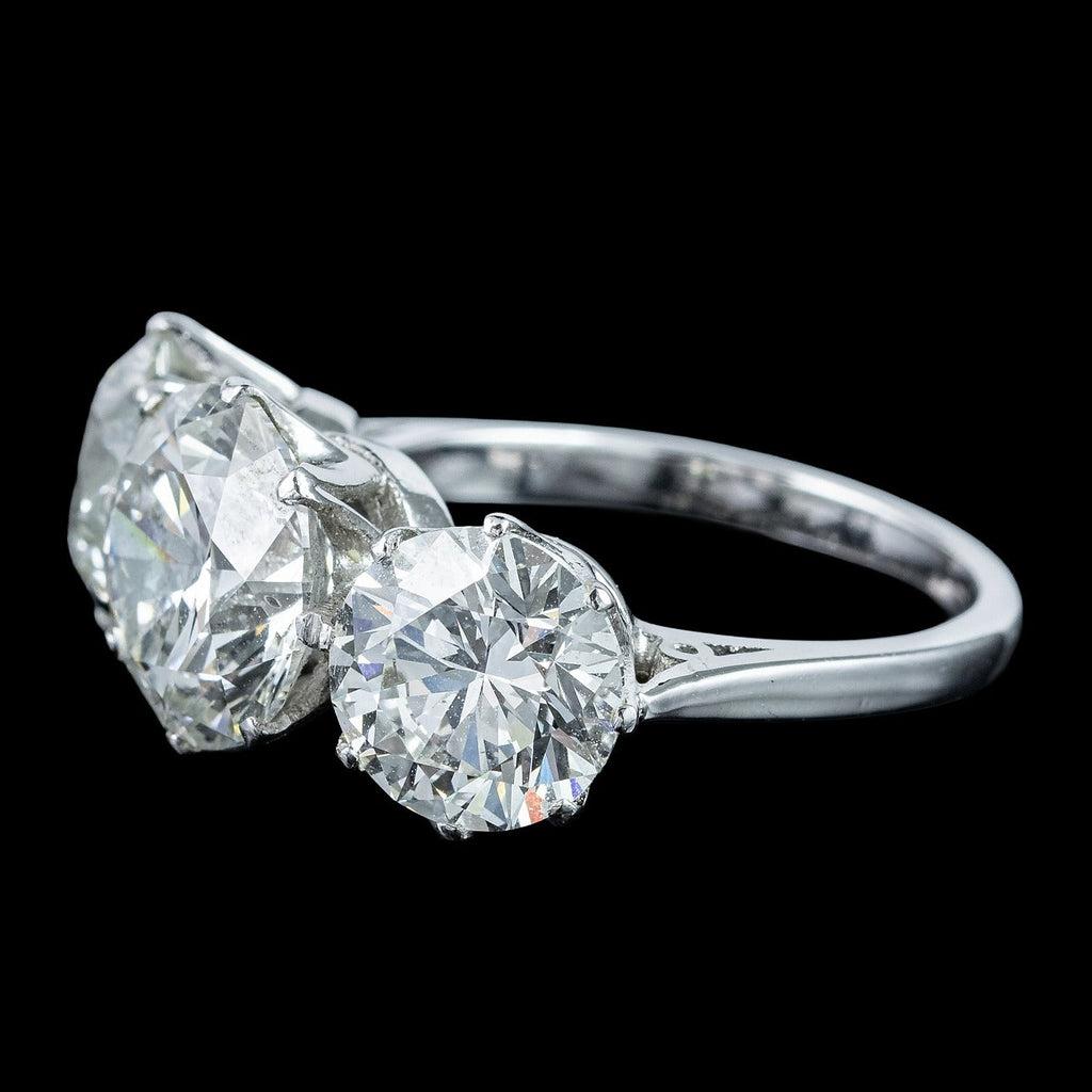 Edwardian Style Lab Grown Diamond Trilogy Ring 6.71ct Total With Certs