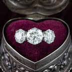 Edwardian Style Lab Grown Diamond Trilogy Ring 6.71ct Total With Certs