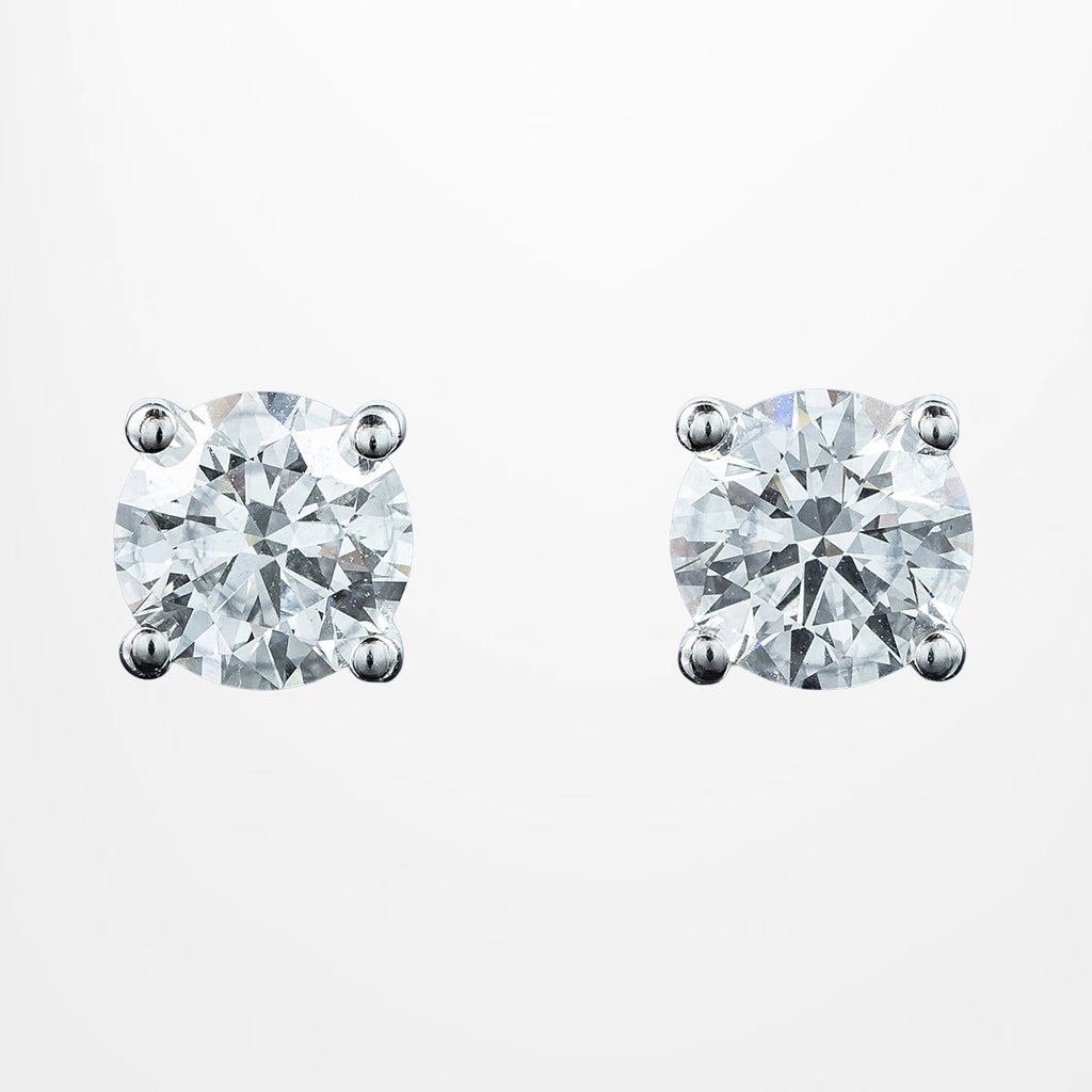 Lab Grown Diamond Stud Earrings 18ct Gold 2ct Total With Certs