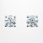 Lab Grown Diamond Stud Earrings 18ct Gold 2ct Total With Certs