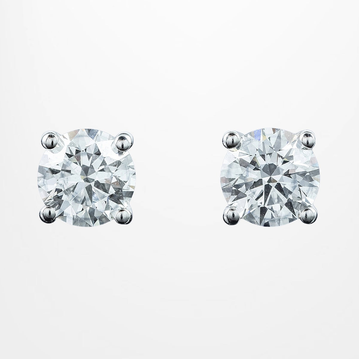 Lab Grown Diamond Stud Earrings 18ct Gold 2ct Total With Certs