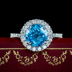 Interchangeable Multi-Gemstone Cluster Ring With Box
