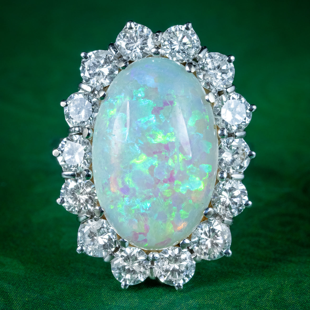 Opal Diamond Cocktail Ring 10ct Opal  Main image
