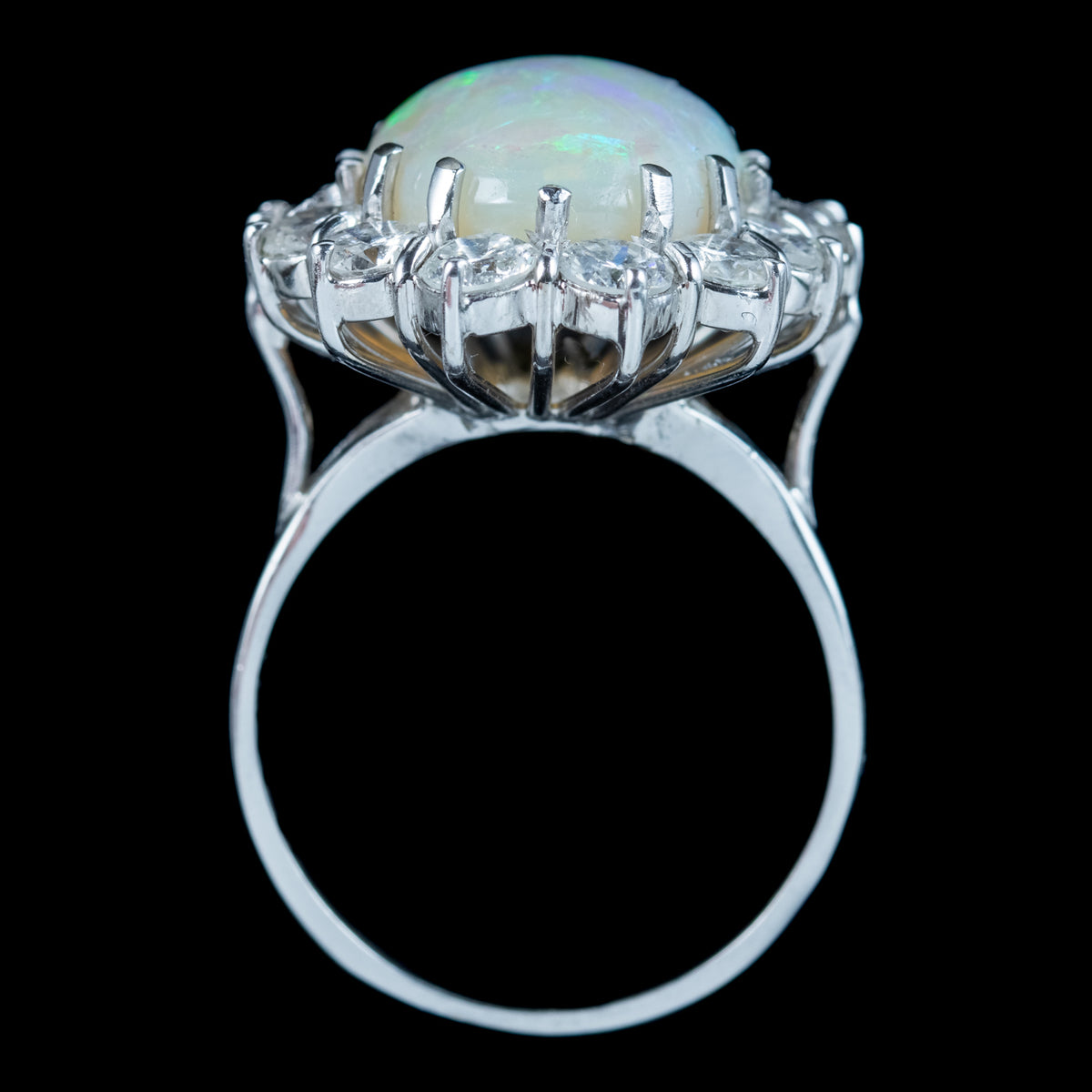 Opal Diamond Cocktail Ring 10ct Opal 