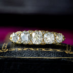Antique Victorian Diamond Five Stone Ring 1ct Total