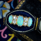 Antique Victorian Opal Diamond Ring 2.5ct Of Opal